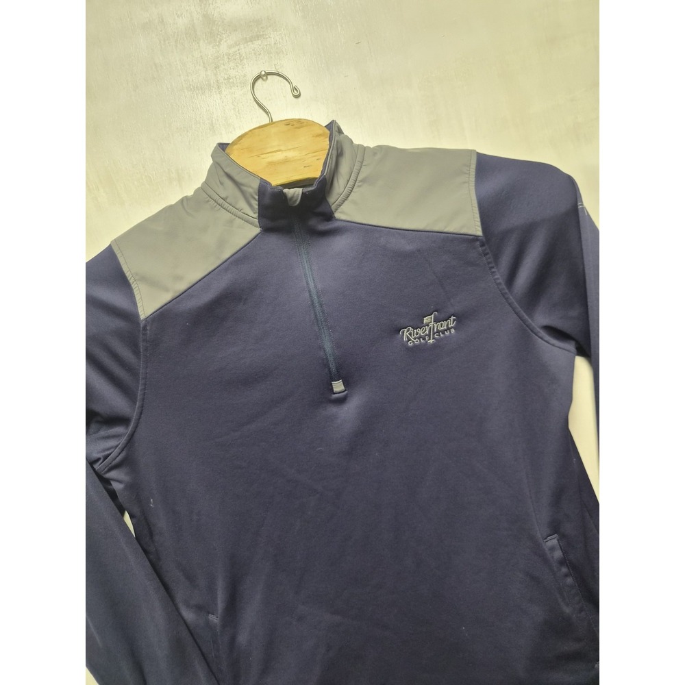 Under Armour Blue men's 1/4 zip golf pullover Riverfront Golf Club Size M